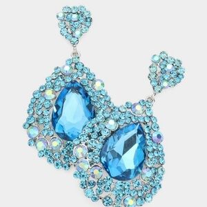 3 inch blue Earrings